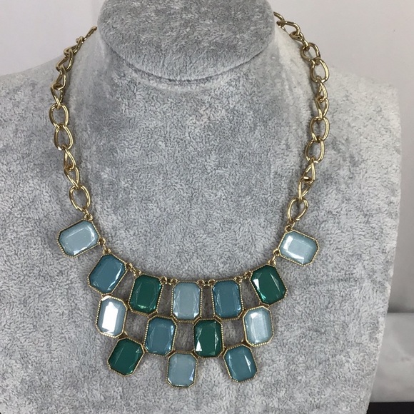 Necklace fashion statement gold tone rhinestone - Picture 4 of 8